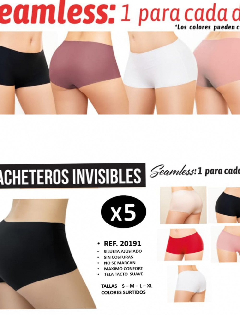 Panty cacheteros invisibles kit