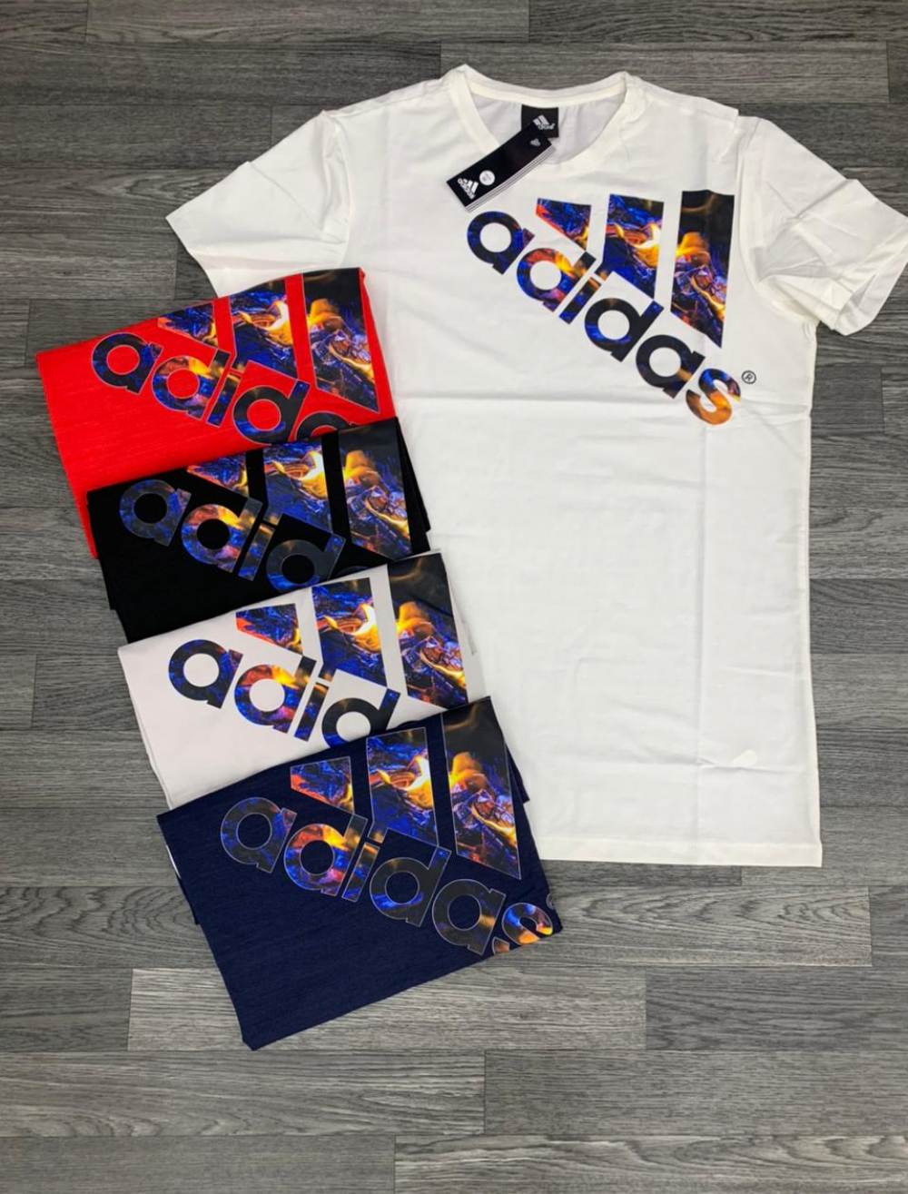 Camiseta masculina replica adidas estampado