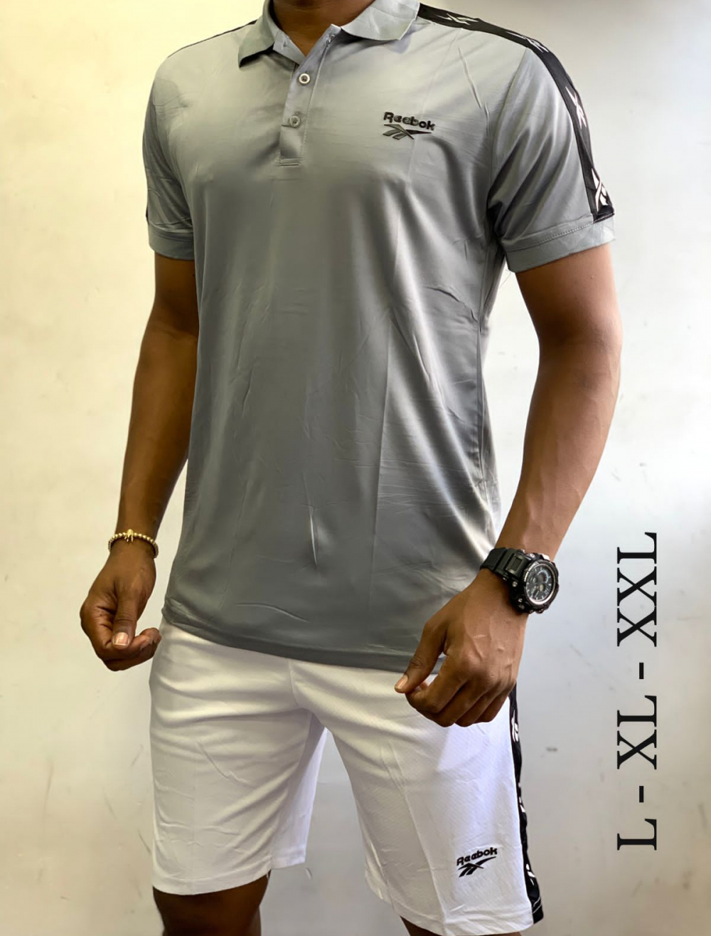 Conjunto masculino dri Fit con cuello